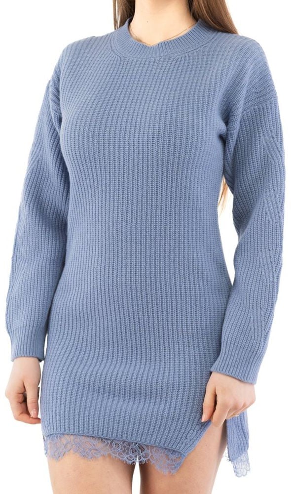 Moschino Purple Wool Casual Dress Paars