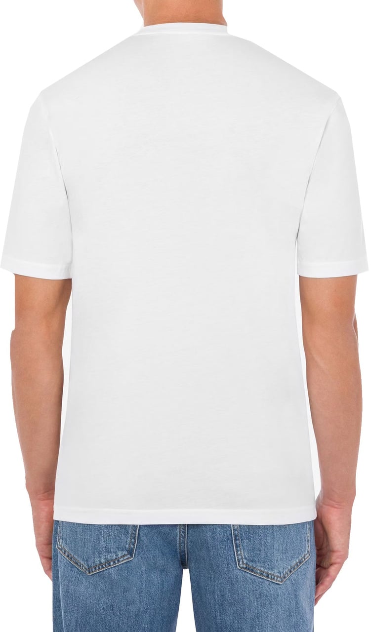 Moschino Upside Down Logo T-shirt Wit