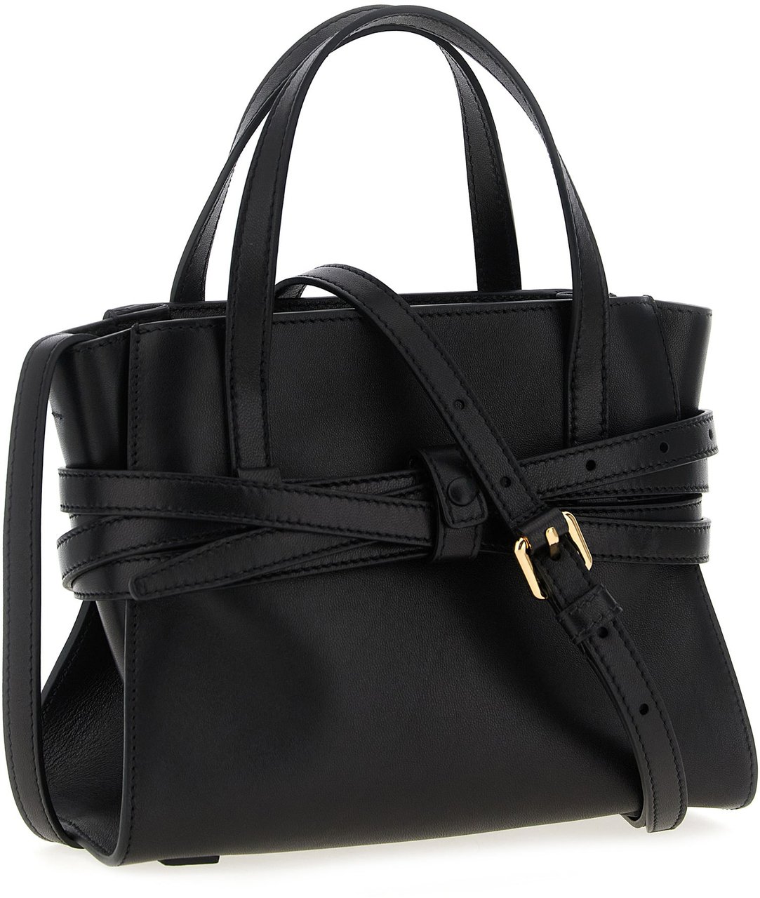 Moschino Black Polyester Handbag Zwart