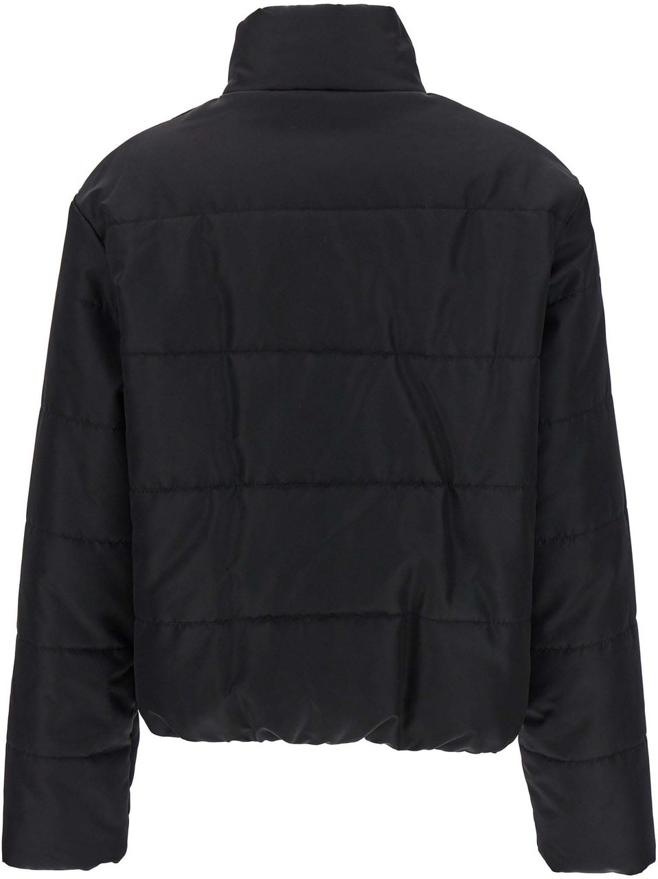 Moschino Black Polyamide Full-Length Jacket Zwart