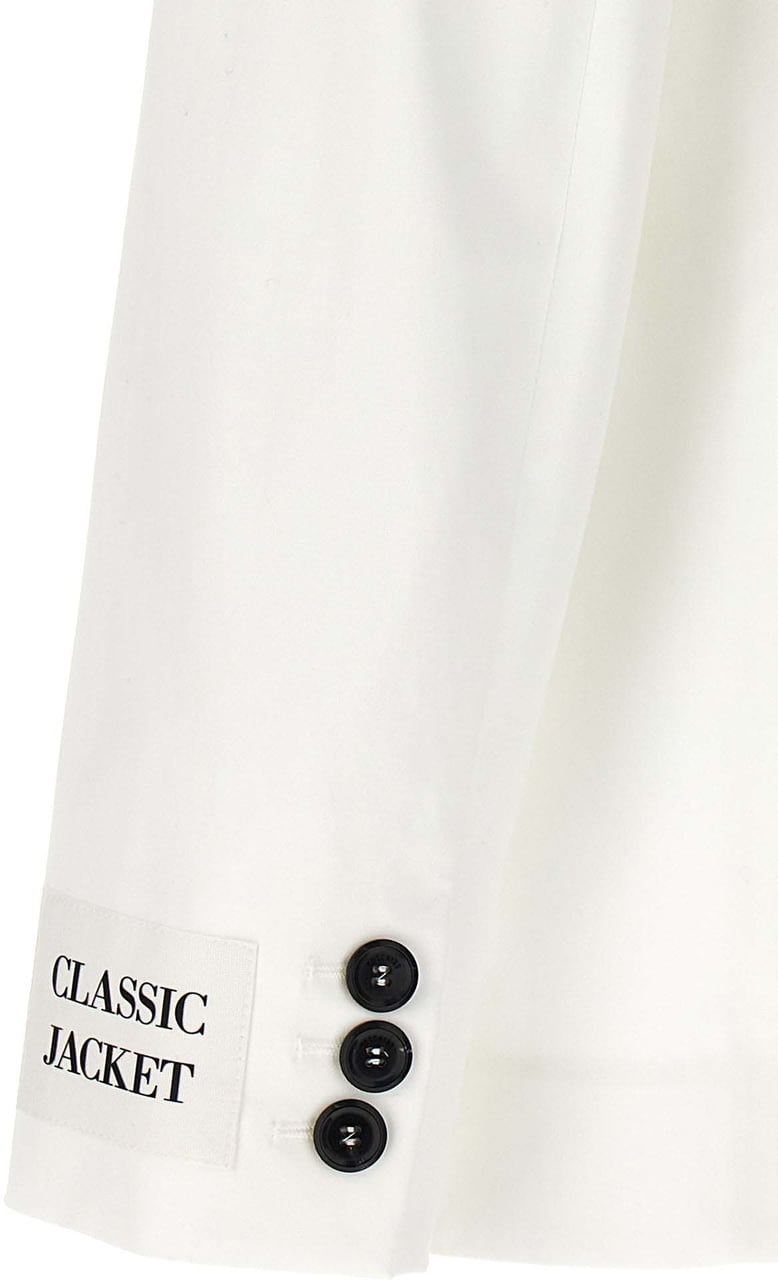 Moschino White Cotton Blazer Wit