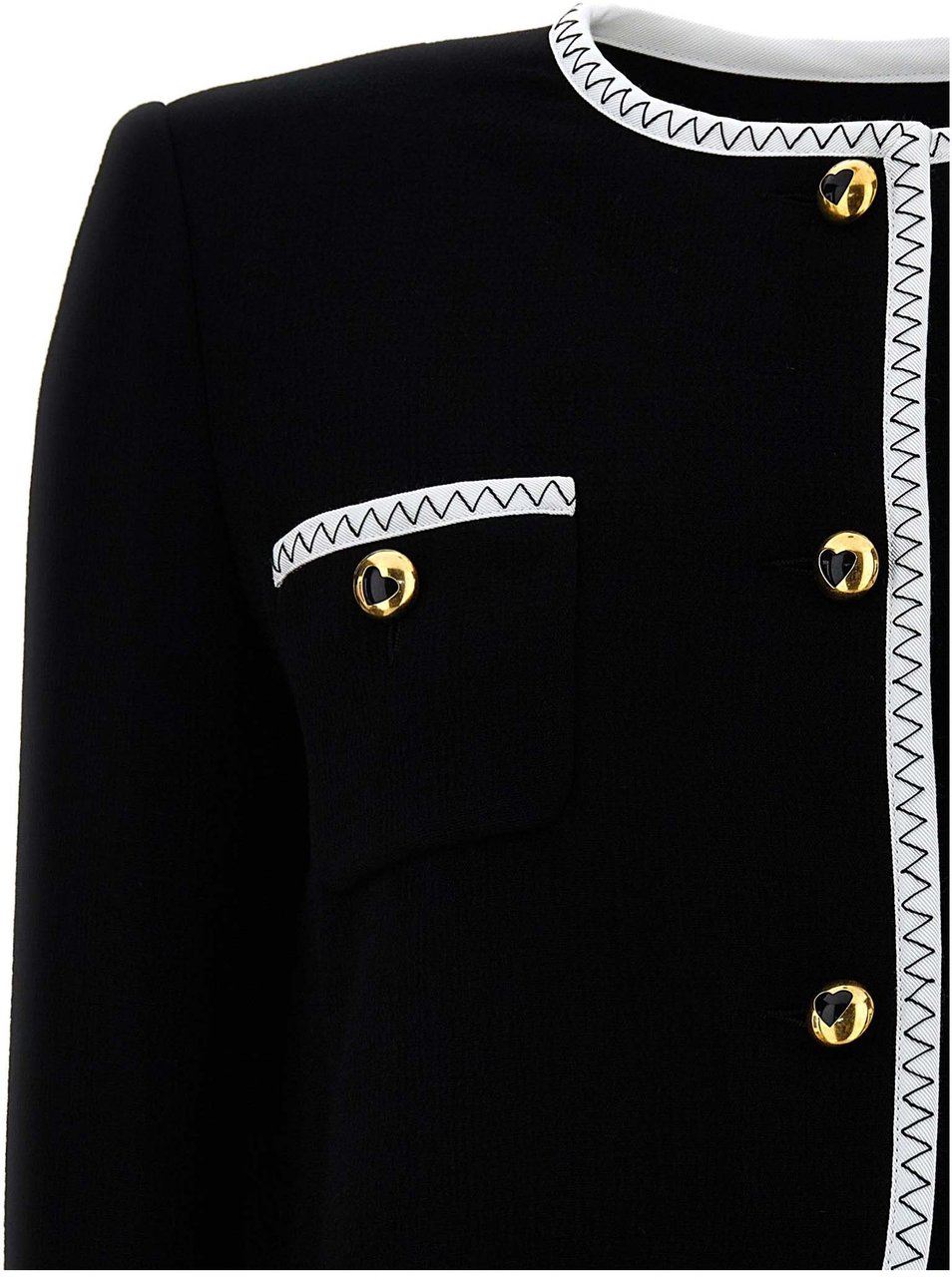 Moschino Bicolor Viscose Full-Length Jacket Divers