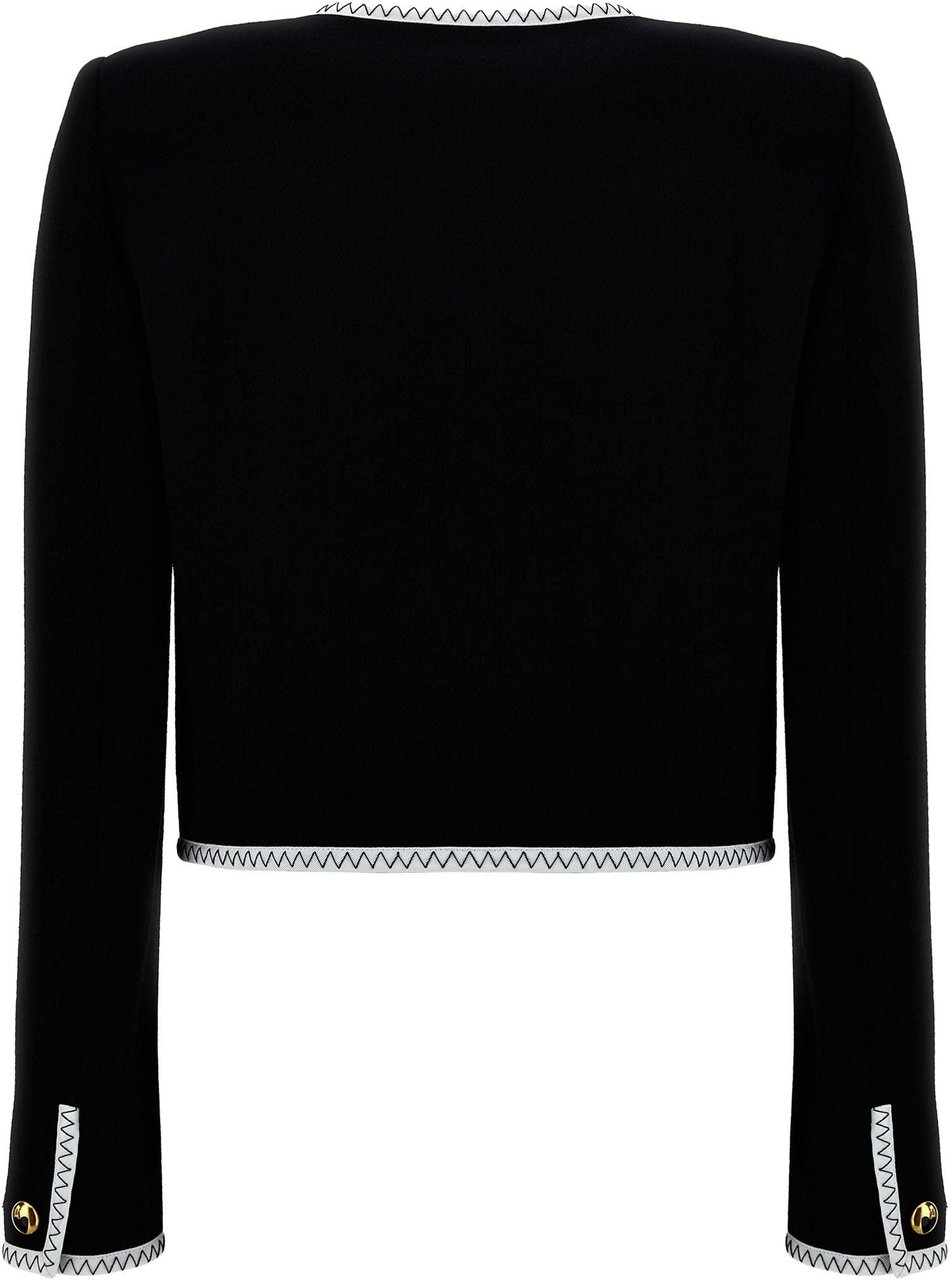 Moschino Bicolor Viscose Full-Length Jacket Divers