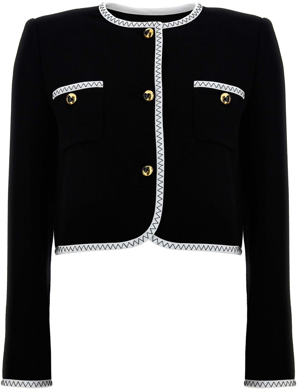 Moschino Bicolor Viscose Full-Length Jacket Divers