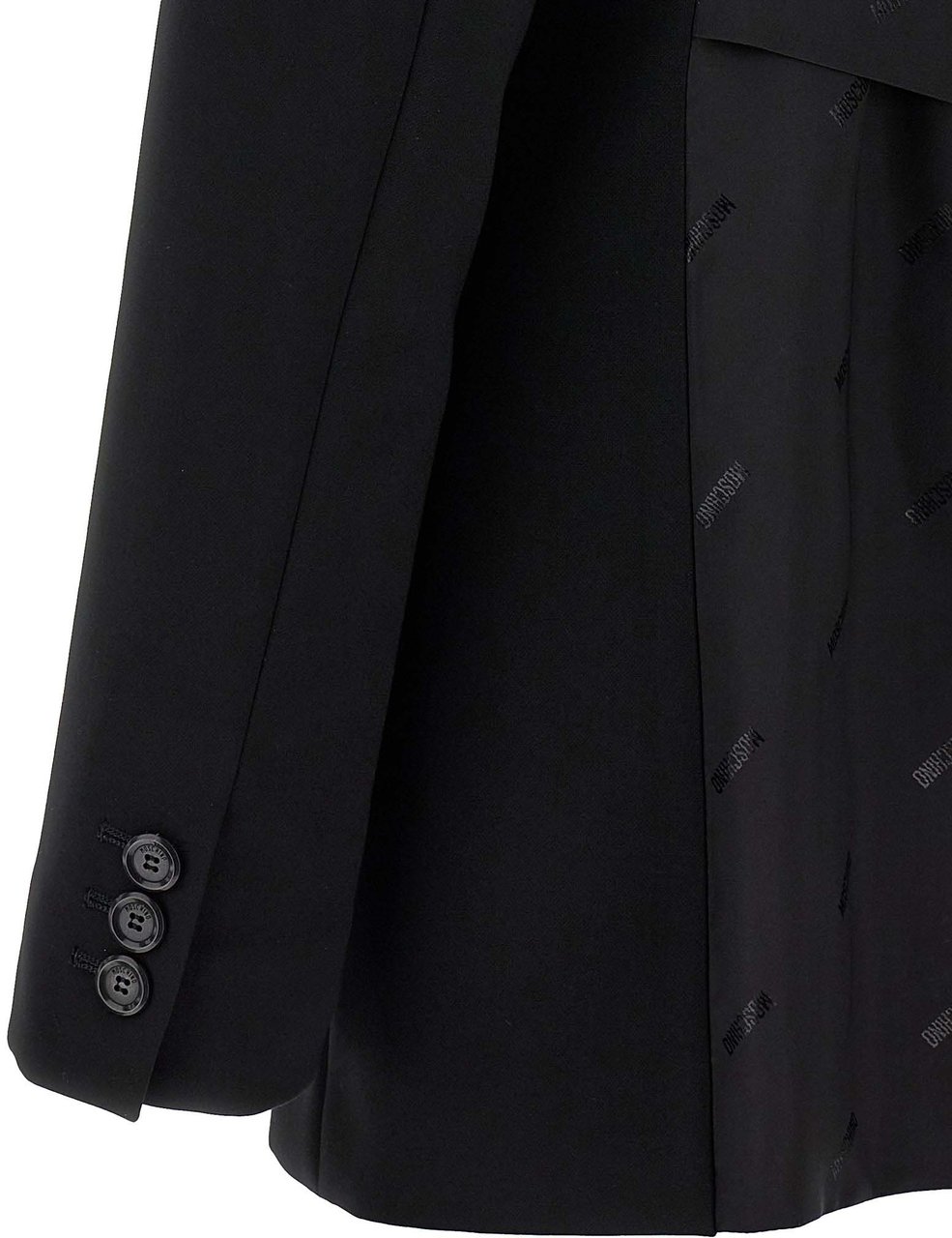 Moschino Black Polyester Blazer Zwart