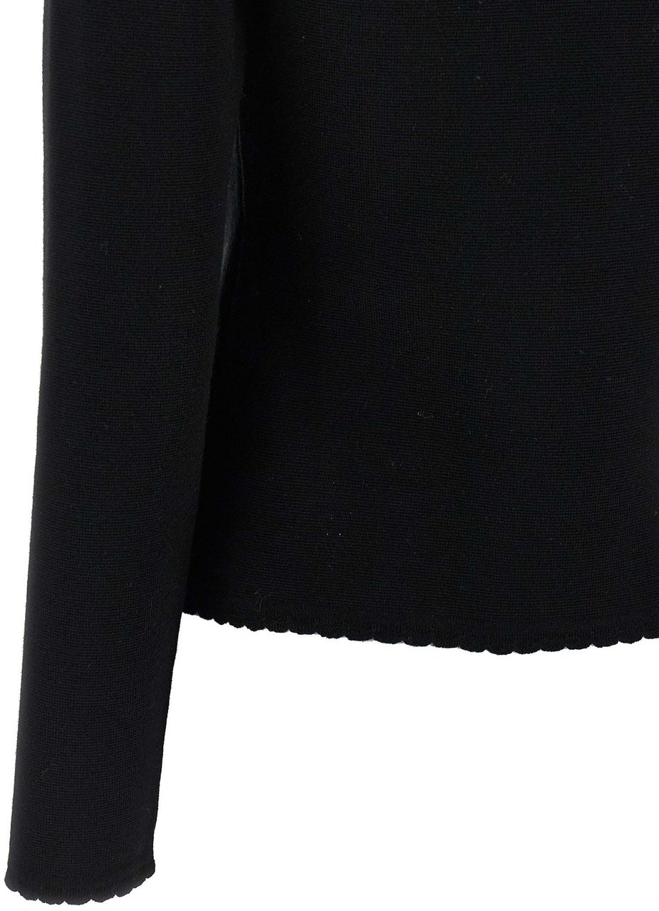 Moschino Black Virgin Wool Cardigan Zwart