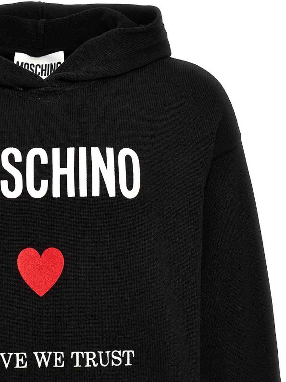 Moschino Couture In Love We Trust Hooded Sweatshirt Zwart