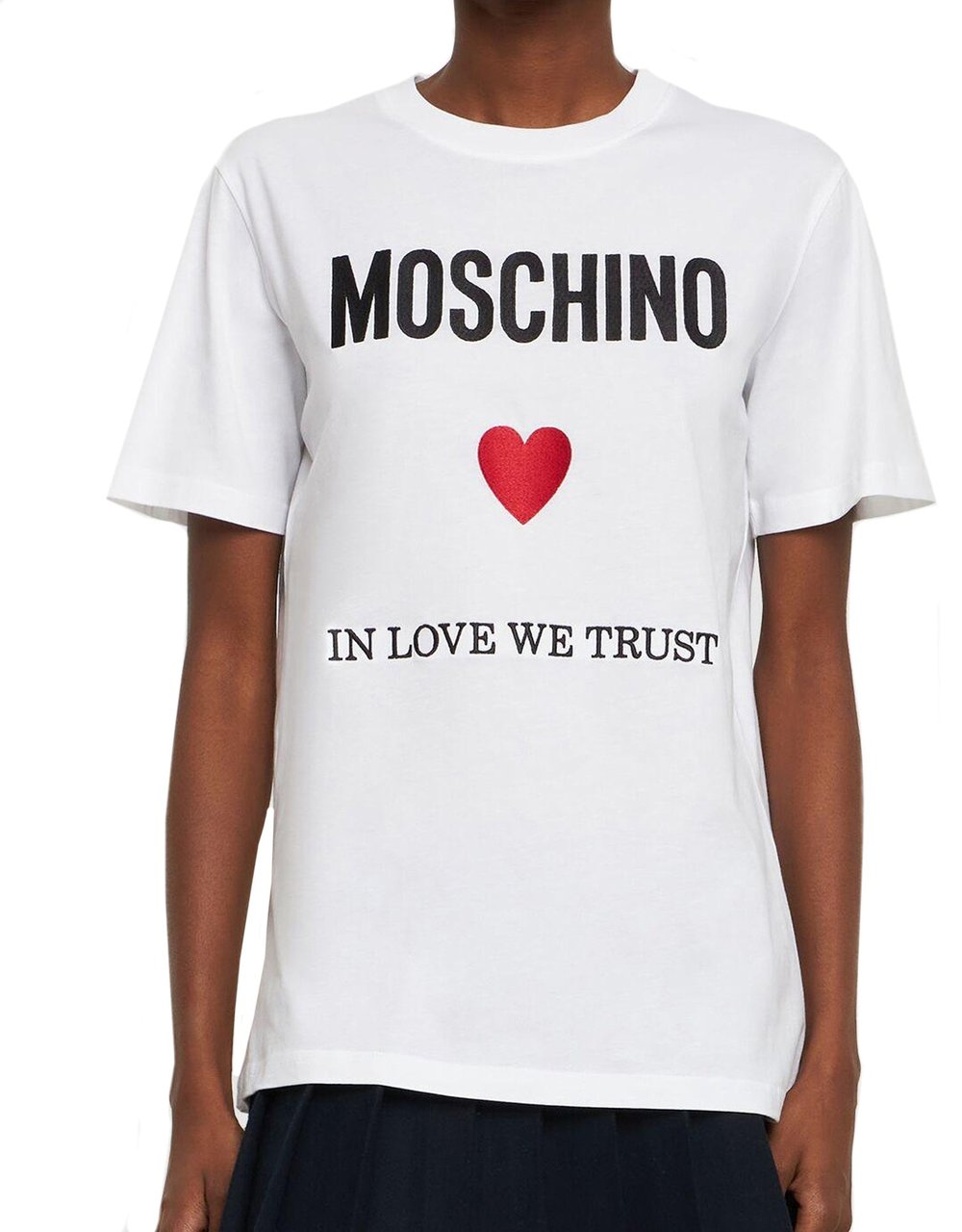 Moschino Couture In Love We Trust T-Shirt Wit