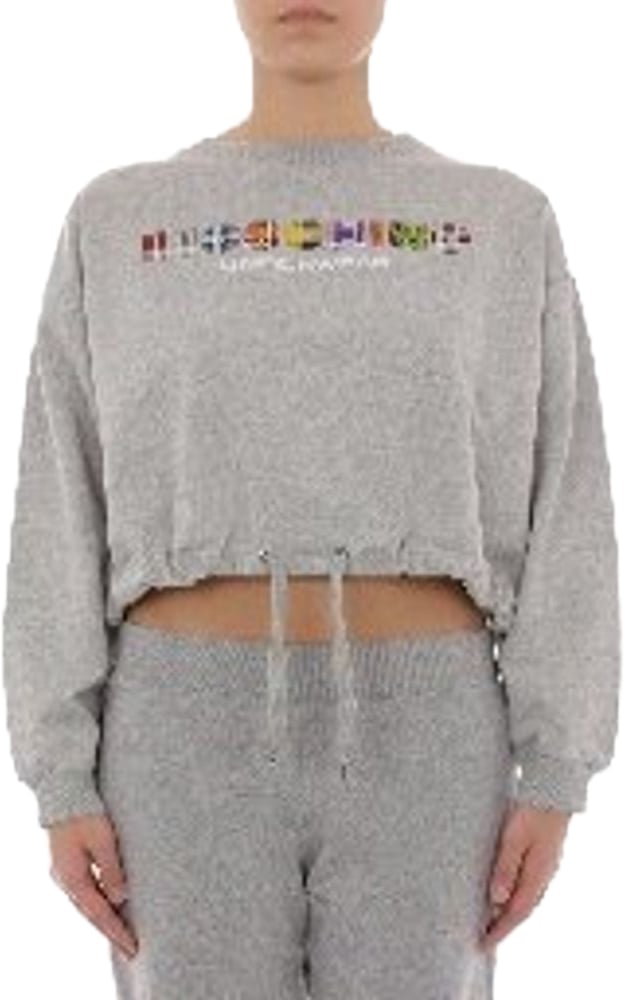 Moschino Gray Cotton Sweatshirt Grijs