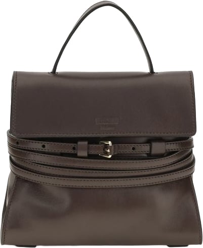 Moschino Brown Goatskin Handbag Bruin