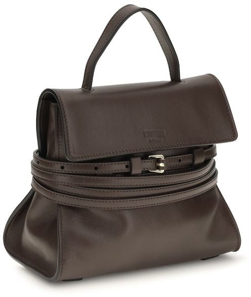 Moschino Brown Goatskin Handbag Bruin