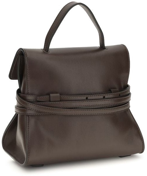 Moschino Brown Goatskin Handbag Bruin