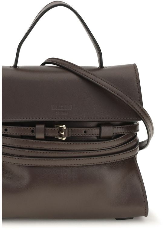 Moschino Brown Goatskin Handbag Bruin