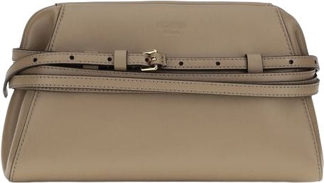 Moschino Beige Goatskin Clutch Bag Beige