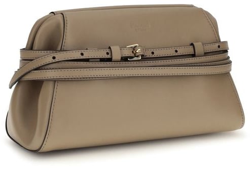 Moschino Beige Goatskin Clutch Bag Beige