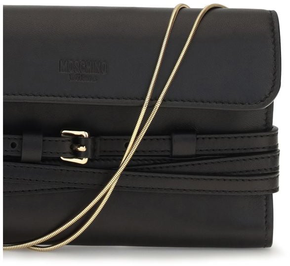 Moschino Black Goatskin Wallet Zwart