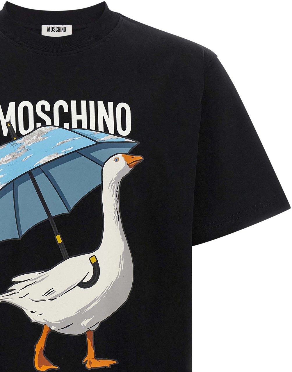 Moschino Black Cotton T-Shirt Zwart