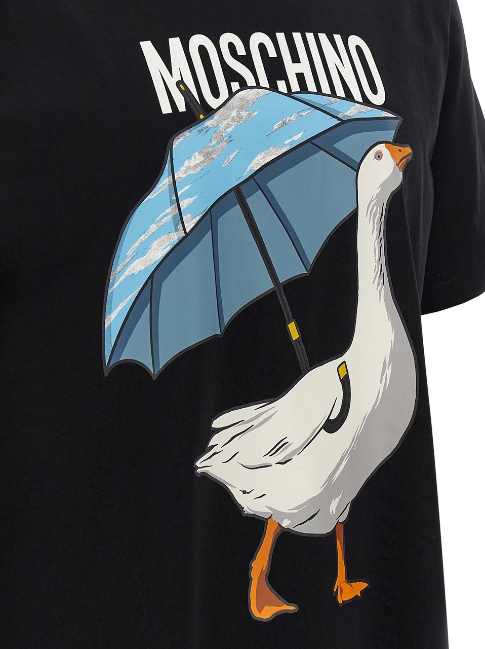 Moschino Black Cotton T-Shirt Zwart