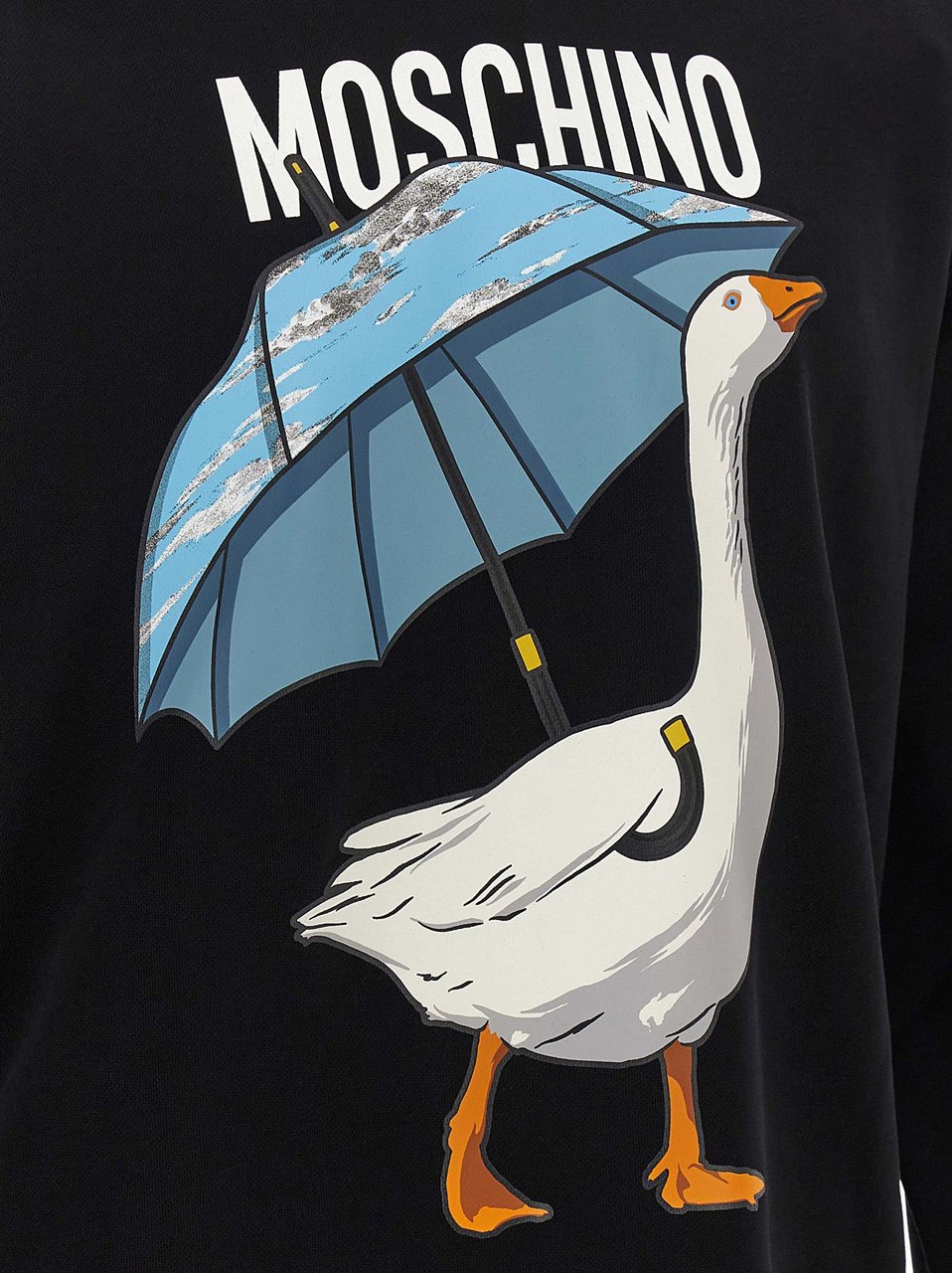 Moschino Black Cotton Sweatshirt Zwart