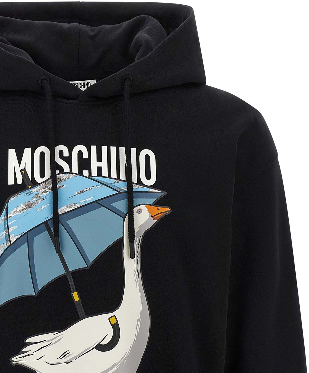 Moschino Black Cotton Sweatshirt Zwart