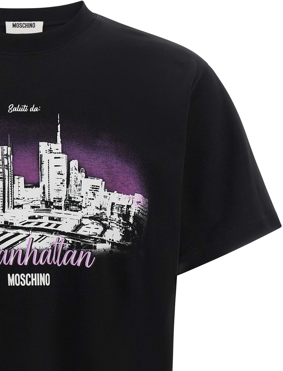 Moschino Black Cotton T-Shirt Divers