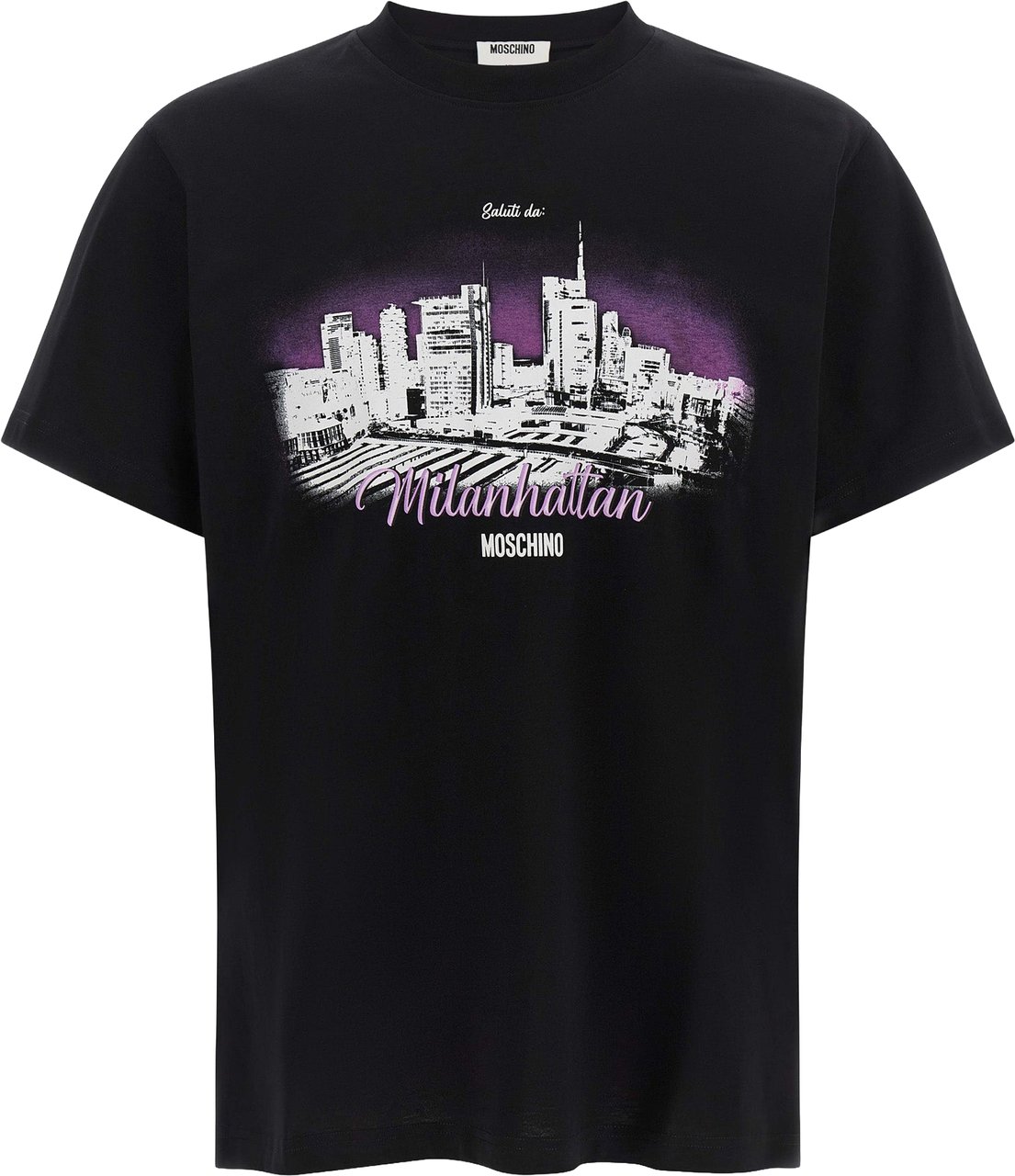 Moschino Black Cotton T-Shirt Divers