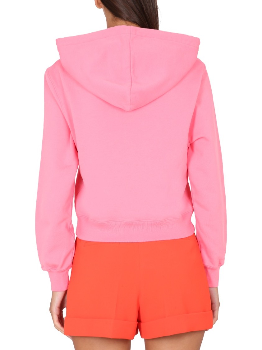 Moschino Logo Crochet Sweatshirt Roze