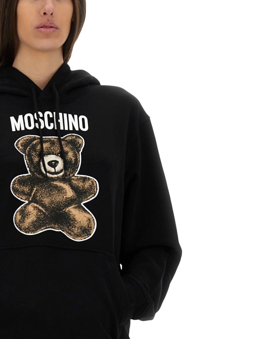 Moschino Relaxed Fit Black Hoodie Zwart