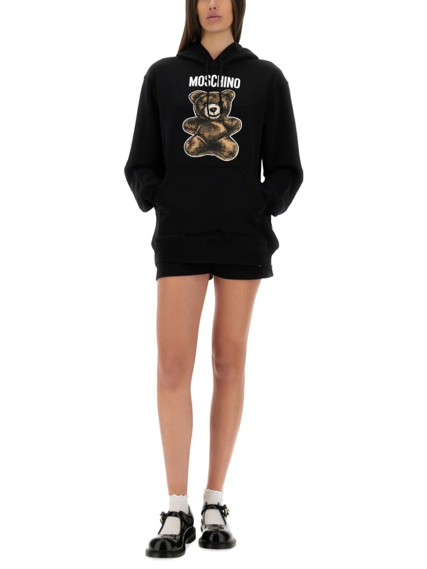 Moschino Relaxed Fit Black Hoodie Zwart