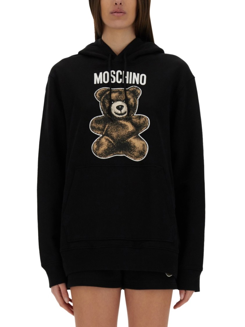 Moschino Relaxed Fit Black Hoodie Zwart