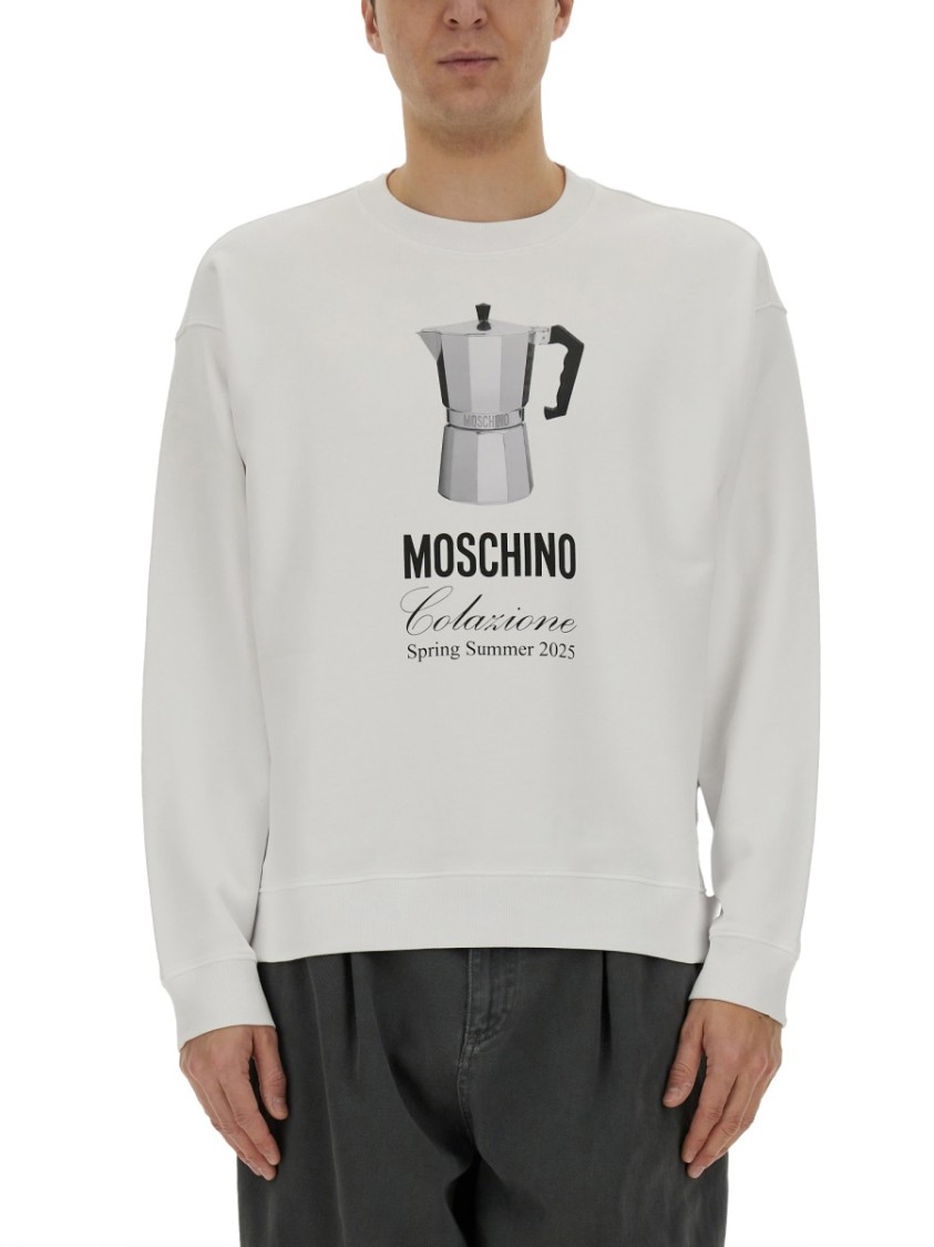 Moschino "Breakfast" Sweatshirt Wit