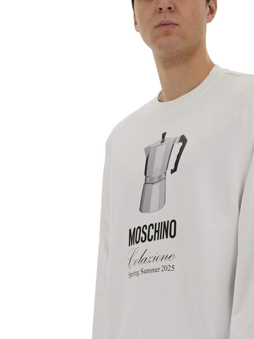 Moschino "Breakfast" Sweatshirt Wit