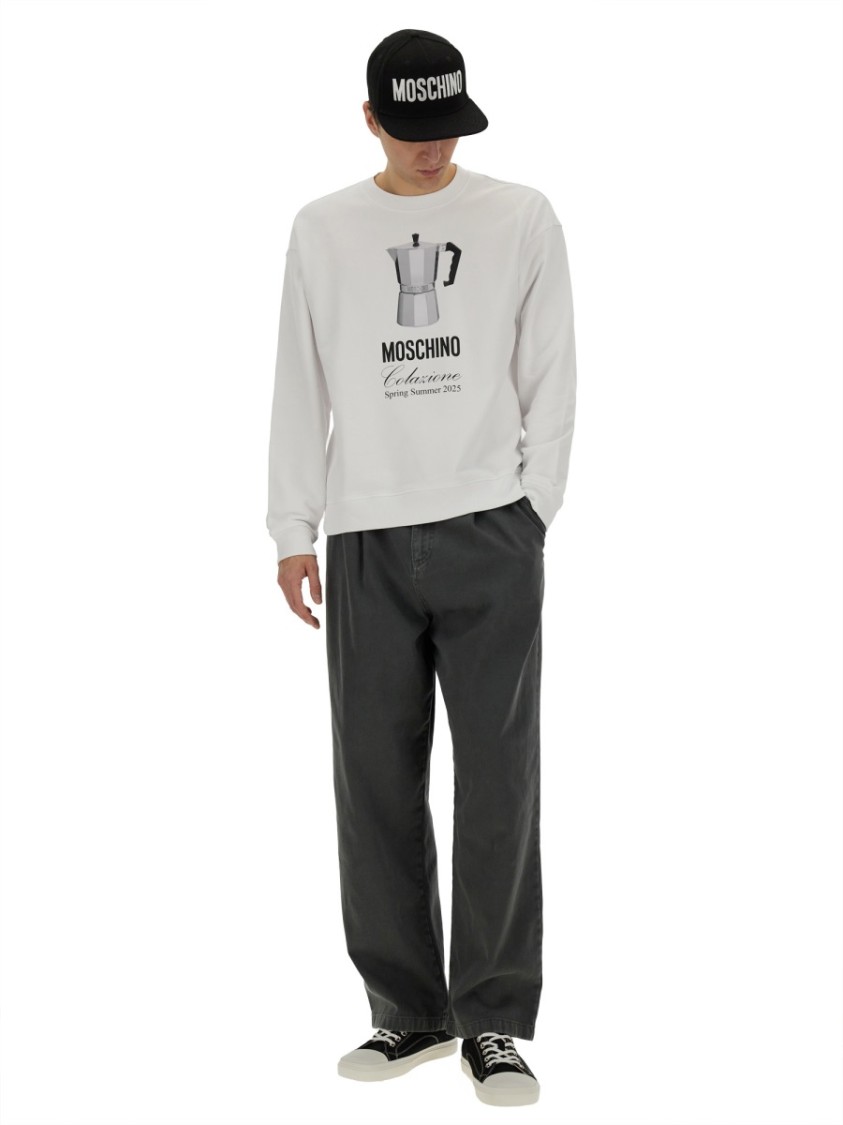 Moschino "Breakfast" Sweatshirt Wit