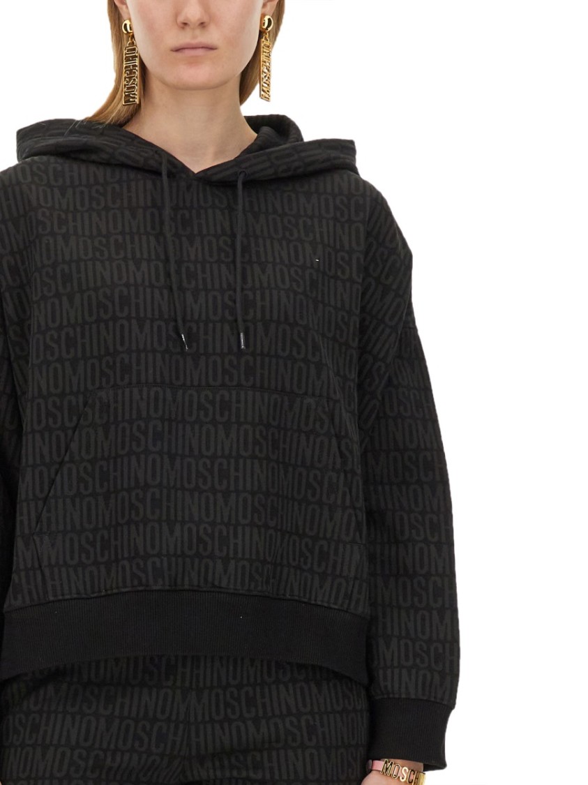 Moschino Oversized Black Sweatshirt Zwart
