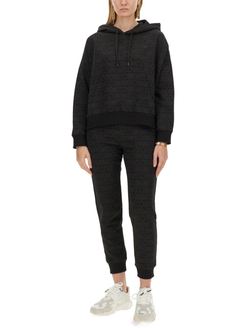 Moschino Oversized Black Sweatshirt Zwart