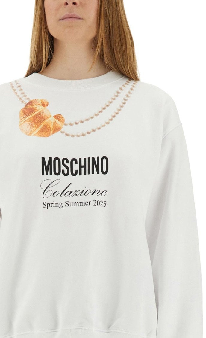 Moschino "Breakfast" Sweatshirt Wit