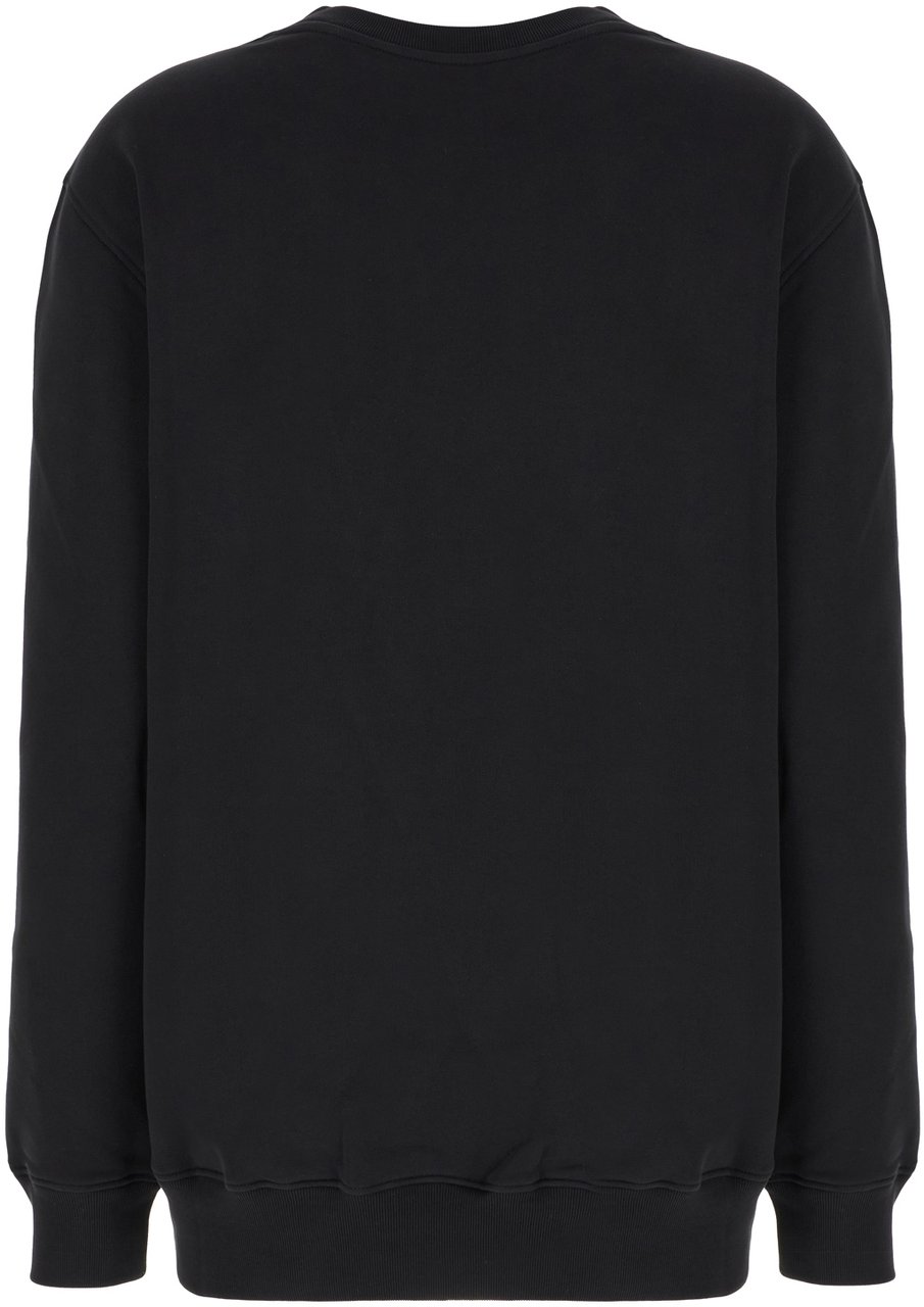 Moschino Moschino Black cotton sweatshirt Zwart