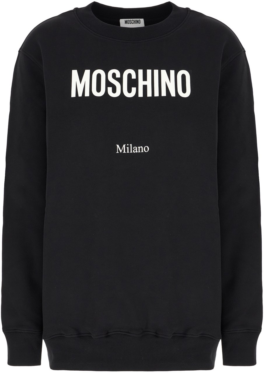 Moschino Moschino Black cotton sweatshirt Zwart