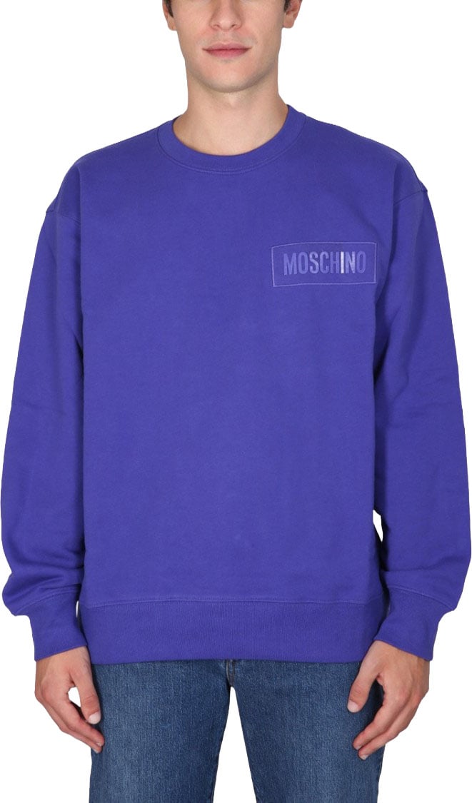 Moschino Relaxed Fit Purple Sweatshirt Paars