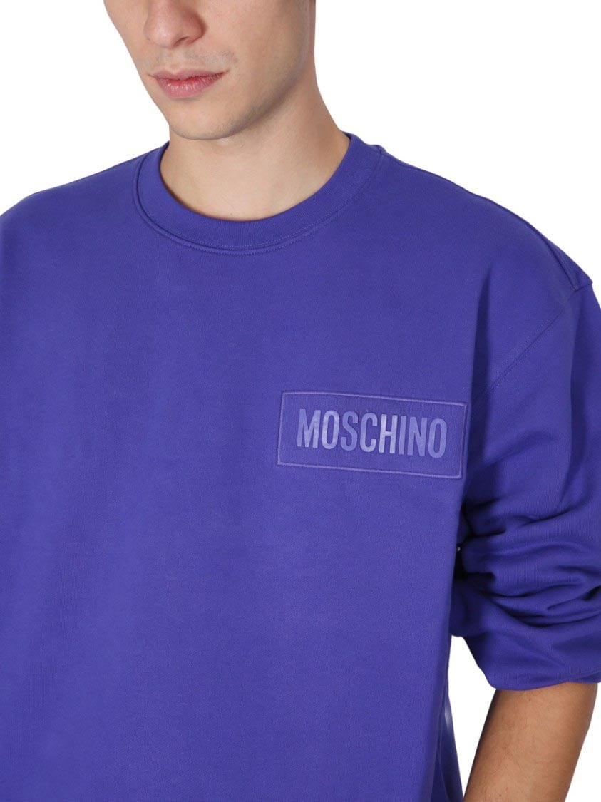 Moschino Relaxed Fit Purple Sweatshirt Paars