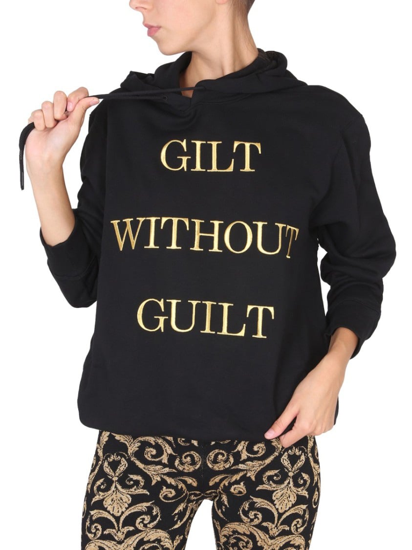 Moschino "Gilt Without Guilt" Sweatshirt Zwart
