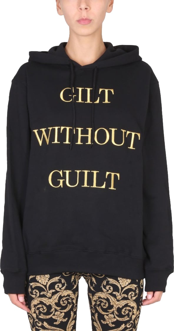 Moschino "Gilt Without Guilt" Sweatshirt Zwart