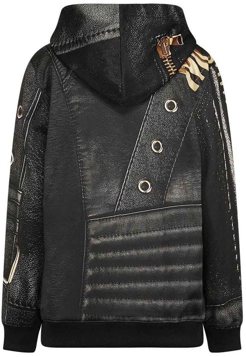 Moschino Moschino Marco Biker Hooded Sweatshirt Zwart