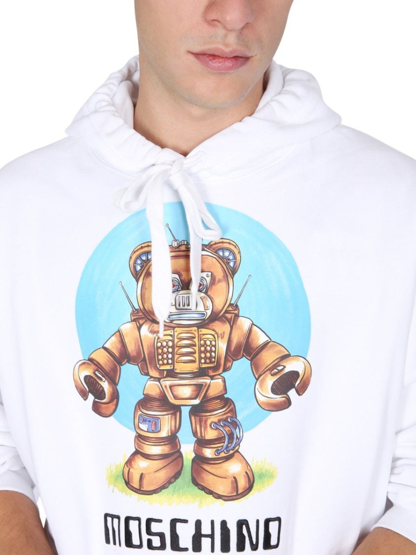 Moschino Teddy Print Sweatshirt Wit