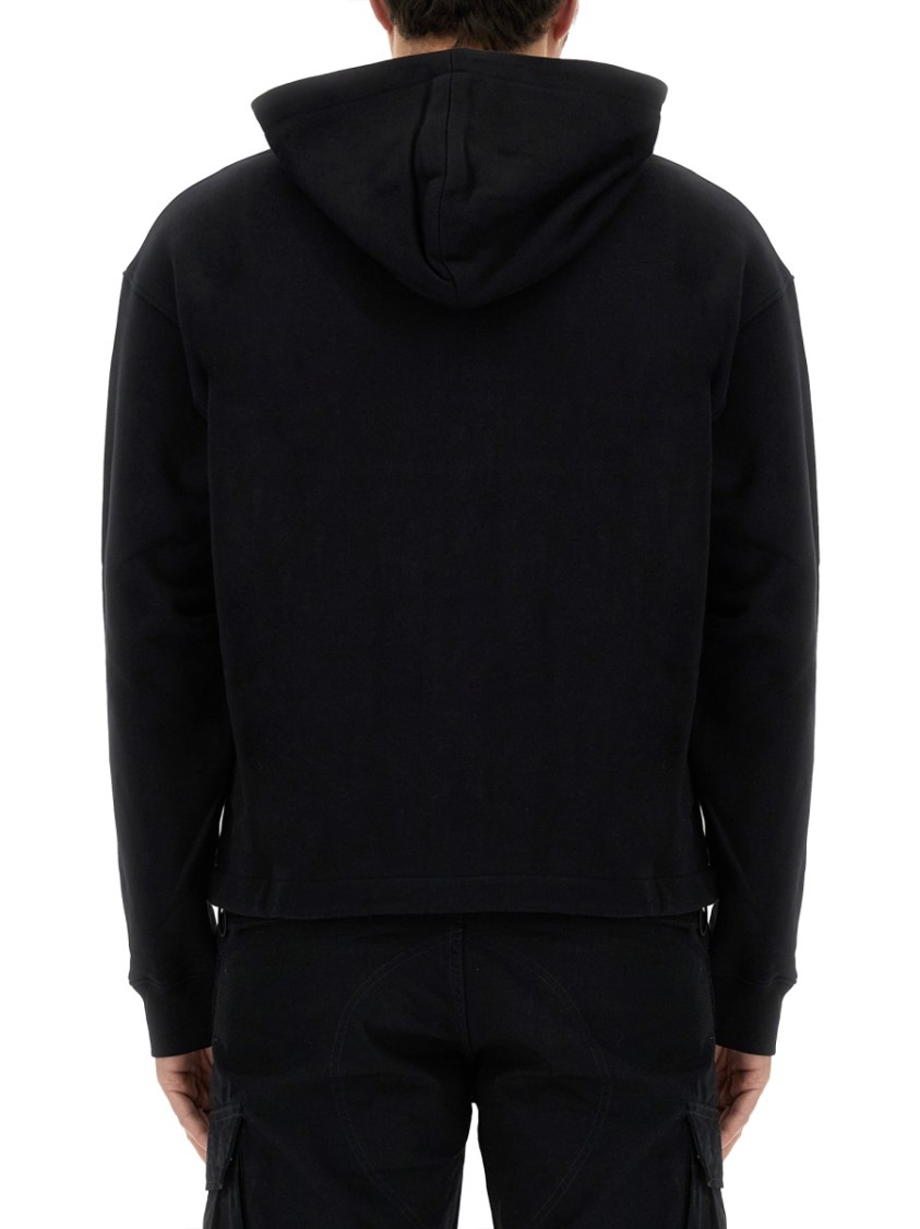 Moschino Zip-Up Front Sweatshirt Zwart