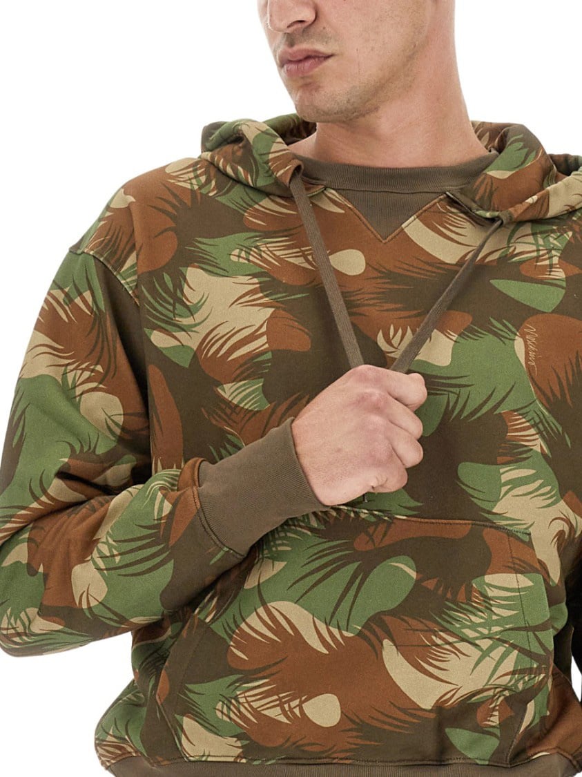 Moschino Relaxed Fit Camouflage Sweatshirt Groen
