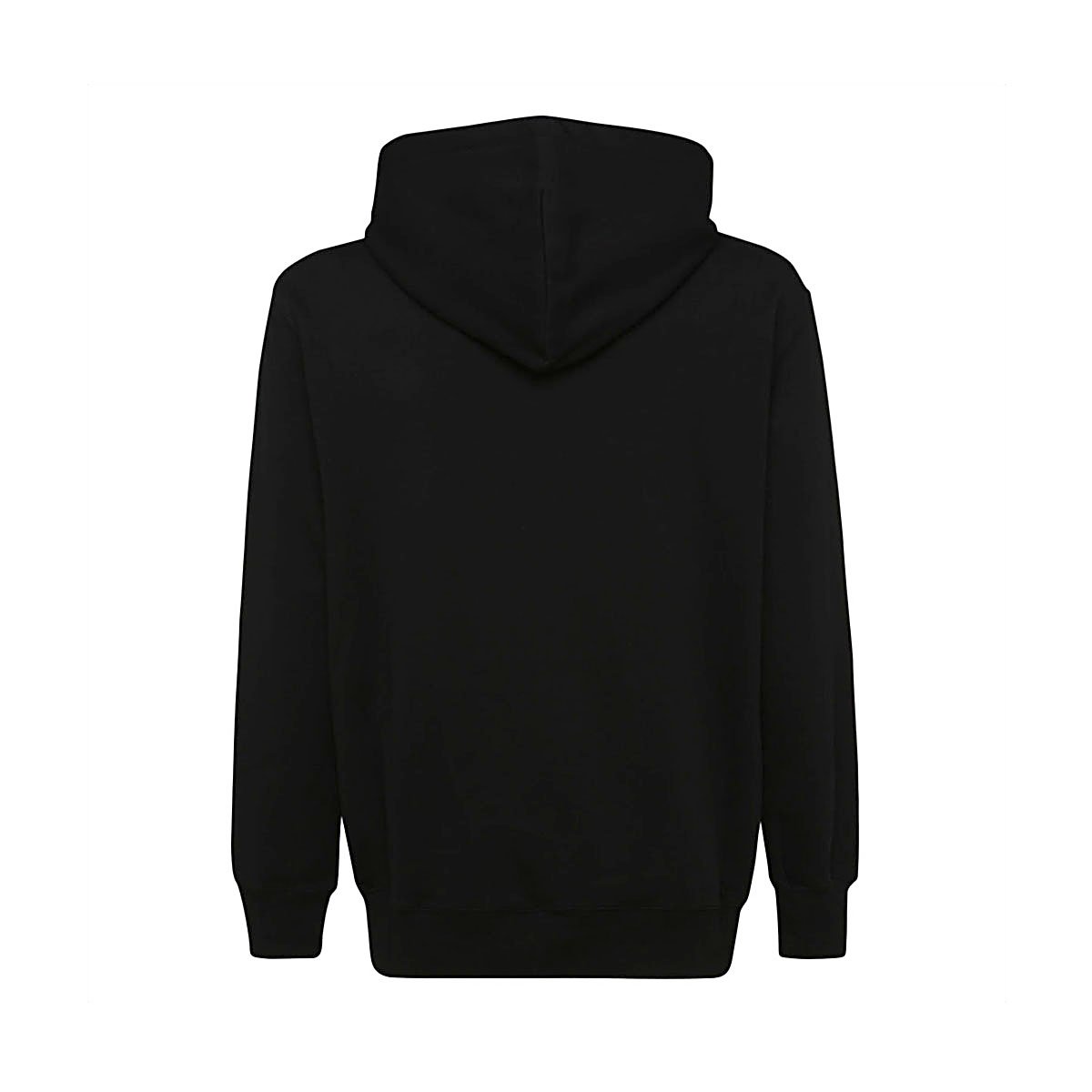 Moschino Embroidered Slogan Long-Sleeve Hoodie with Relaxed Fit Zwart