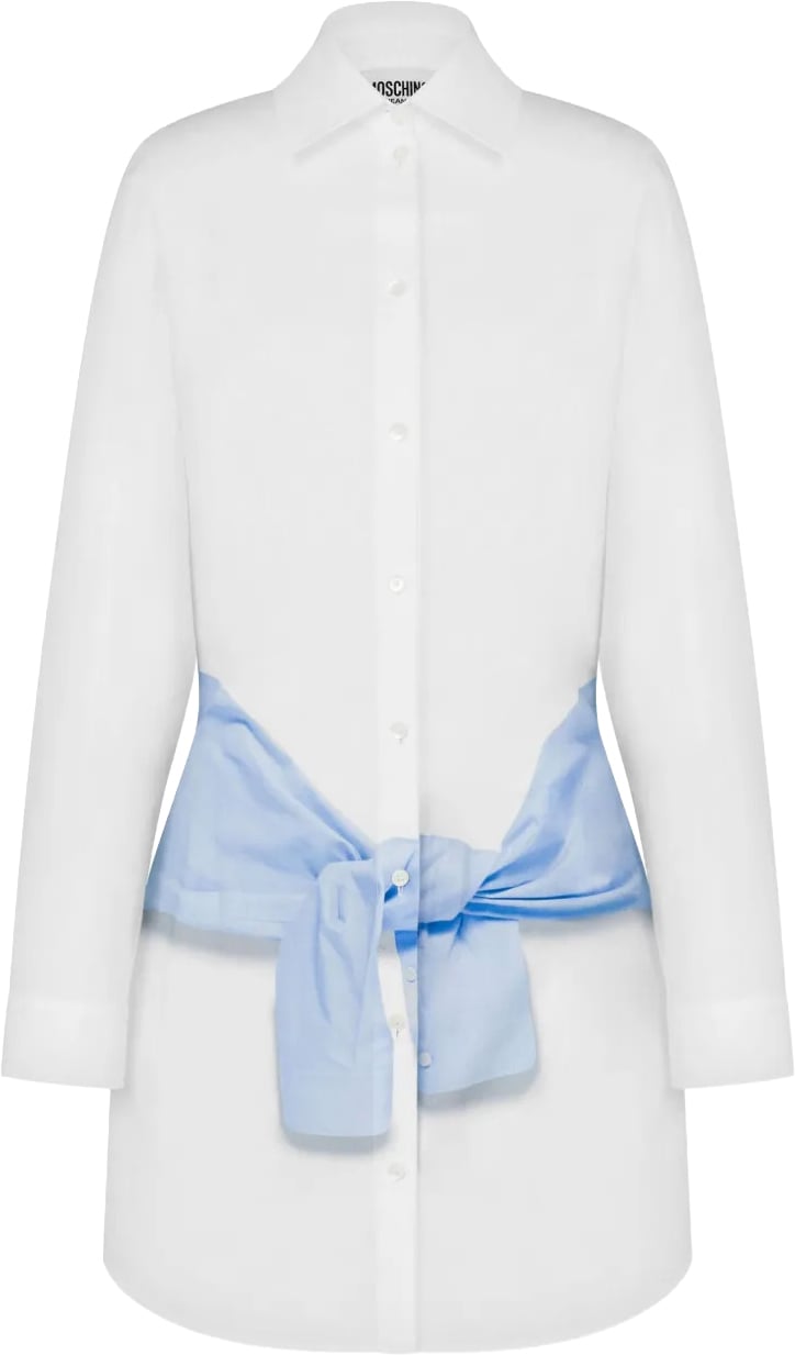 Moschino Mini Dress with Classic Collar Wit