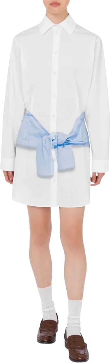 Moschino Mini Dress with Classic Collar Wit
