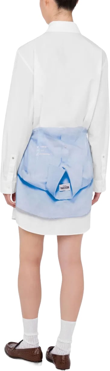 Moschino Mini Dress with Classic Collar Wit